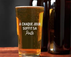 Verre à bière personnalisé pinte - Message