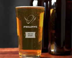 Verre à bière personnalisé pinte - Rugby