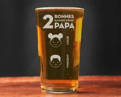 Verre à bière personnalisé papa - Family Circus