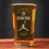 Verre à bière personnalisé prénom - Basket