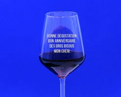 Verre à vin personnalisé - Message