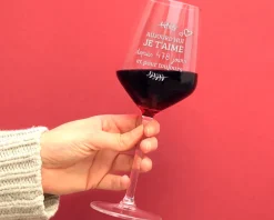 Verre à vin personnalisable - Aujourd'hui je t'aime depuis