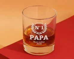 Verre à whisky personnalisé - Papa N°1