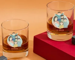 Verre à whisky personnalisé - Portrait de famille